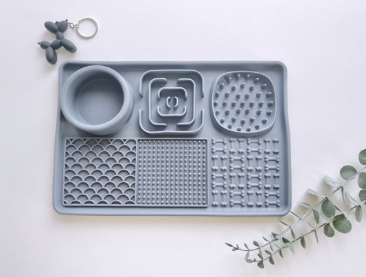 Grey Silicone Enrichment Mat